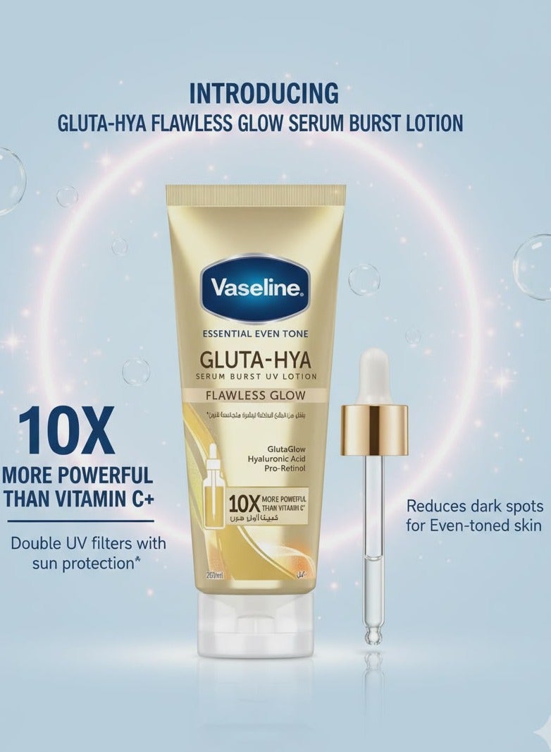 Vaseline® Gluta-Hya Flawless Glow Serum Burst body Lotion,10x more powerful than vitamin c, for glowing & eventoned skin, 200ml - Image 2